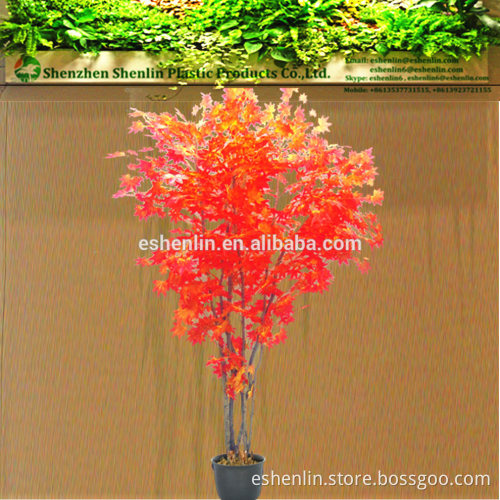 Artificial red MAPLE real trunk tree plant artificial autumn tree for indoor / outdoor
